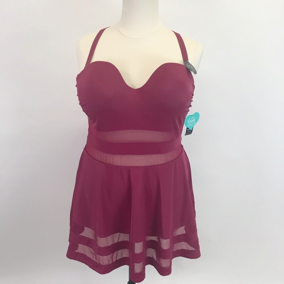 Torrid Other - NWT Torrid Vixen Red Swim Dress 3X